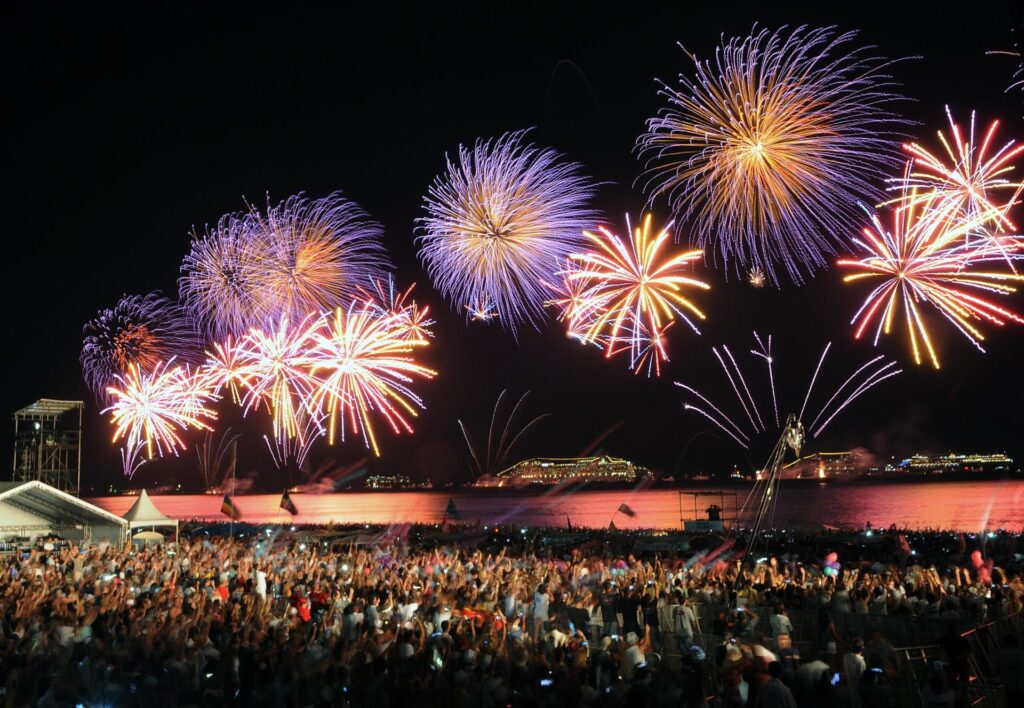 LGBTQ+ crowd celebrating New Year’s Eve at a party in Rio de Janeiro